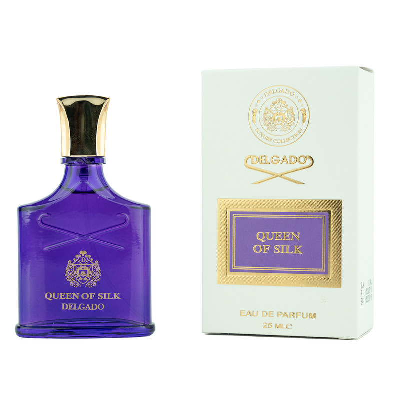 عطر جیبی زنانه دلگادو مدل کویین آف سیلک با رایحه شیرین حجم 25 میلی‌لیتر
