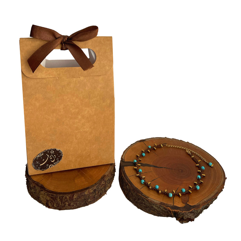 پابند زنانه دل تافته مدل فیروزه و حدید کد A32 پابند زنانه دل تافته مدل فیروزه و حدید کد A32