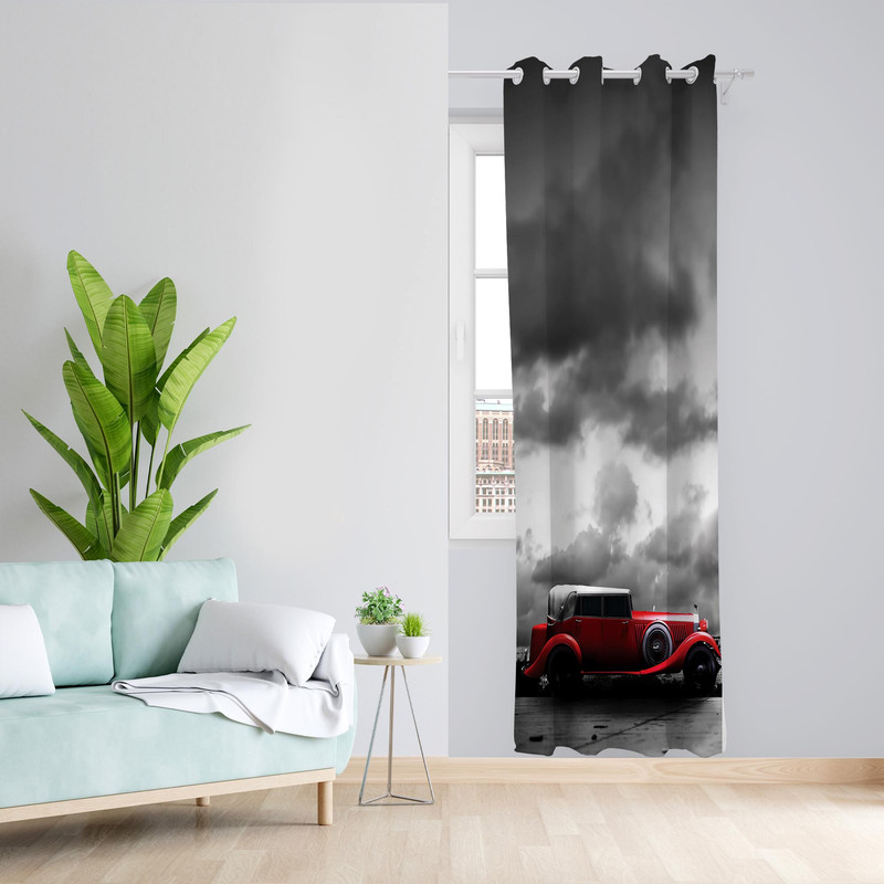 پرده مدل ماشین مخمل پانچی کد 1105 سایز 140x200 سانتی متر