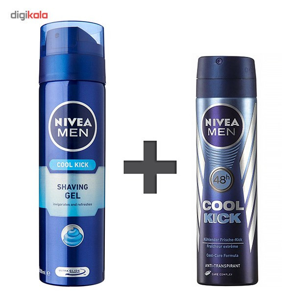 ست ژل اصلاح مدل Original-Mild حجم 200 میلی لیتر و اسپری نیوآ مدل Cool Kick حجم 150 میلی لیتر ست ژل اصلاح مدل Original-Mild حجم 200 میلی لیتر و اسپری نیوآ مدل Cool Kick حجم 150 میلی لیتر