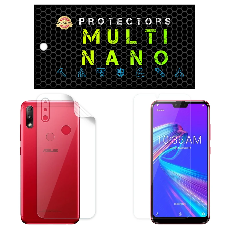 محافظ صفحه نمایش مولتی نانو مدل X-SFT مناسب برای گوشی موبایل ایسوس Zenfone Max Plus M2 / ZB634KL به همراه محافظ پشت