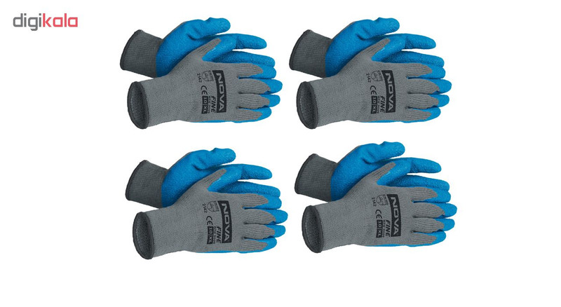 دستکش ایمنی نووا مدل NTG9009 بسته 4 عددی