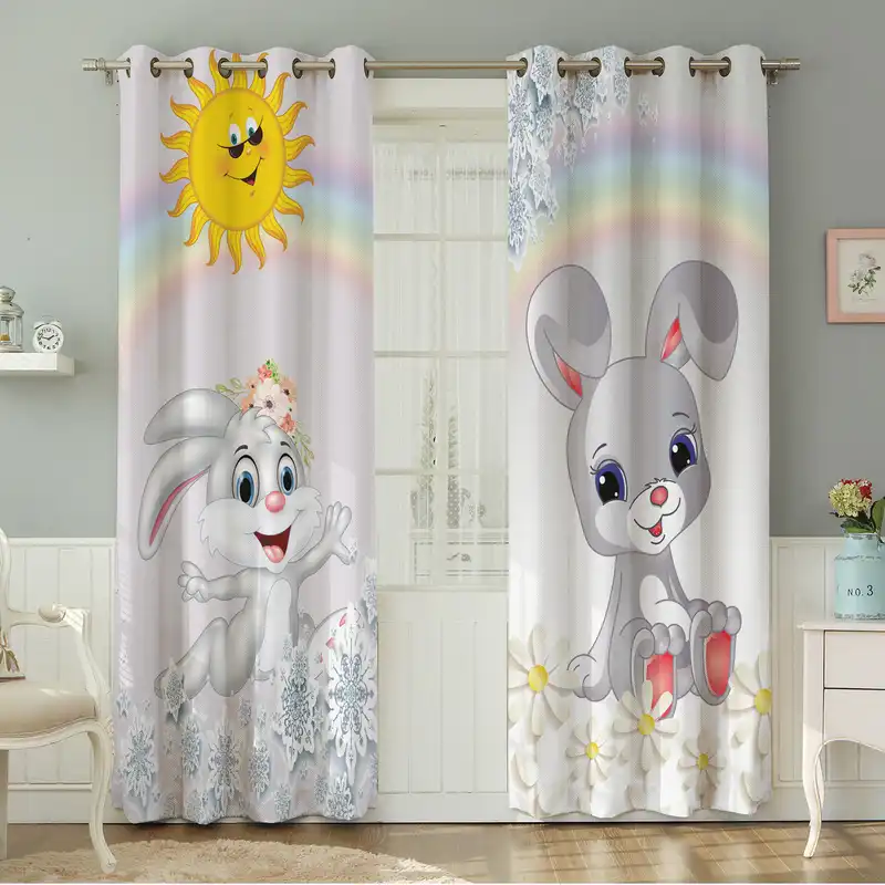 پرده نیروانا طرح کودک مدل مخمل کد 8197 سایز 140×280 سانتی متر