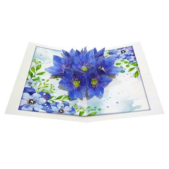 کارت پستال سه بعدی طرح گل های برجسته کد CP002