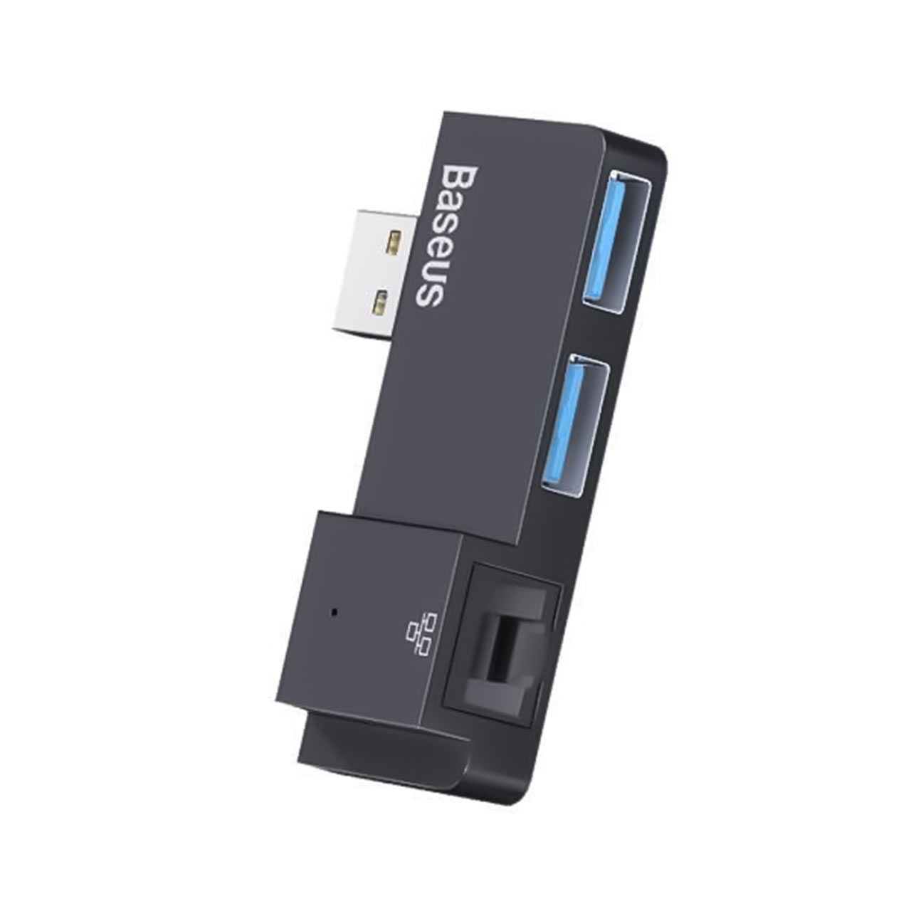 هاب 3 پورت USB3.0 به USB3.0 / RJ45 باسئوس مدل CAHUB-FP