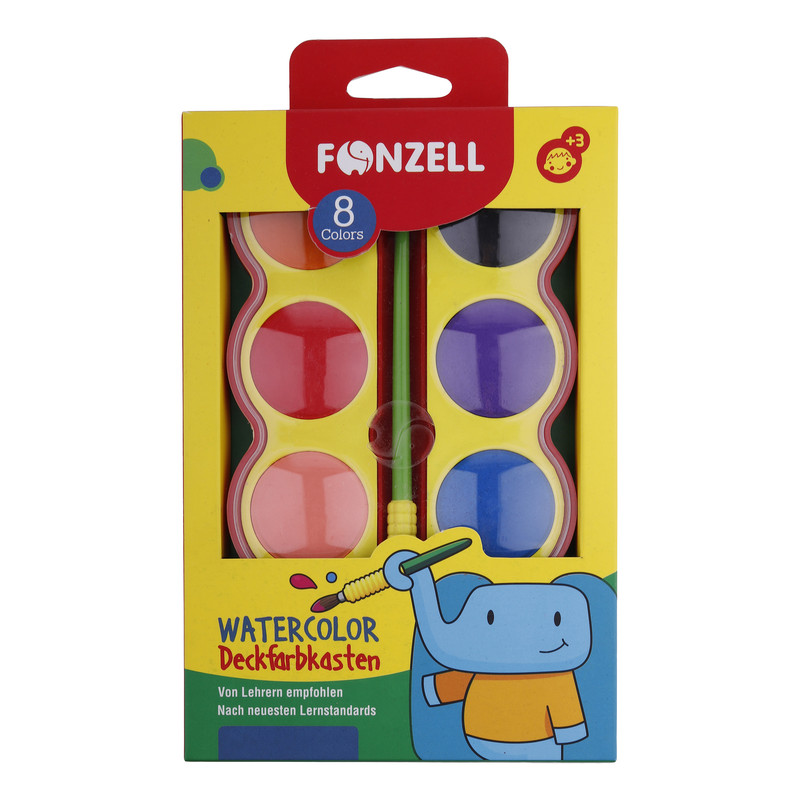 آبرنگ 8 رنگ فونزل مدل school