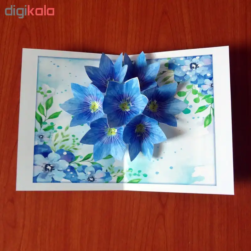 کارت پستال سه بعدی طرح گل های برجسته کد CP002