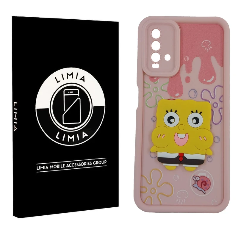 کاور لیمیا مدل سولید لنزدار طرح عروسکی برجسته مناسب گوشی موبایل شیائومی Redmi 9T