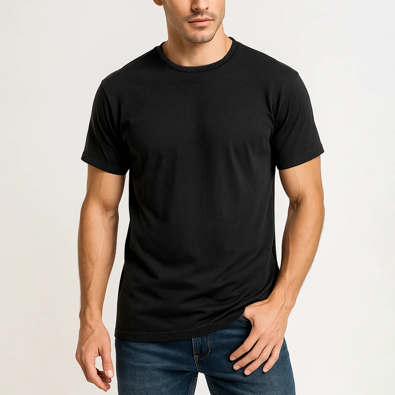 تی شرت آستین کوتاه مردانه کژین دوخت مدل T-BL کد 01