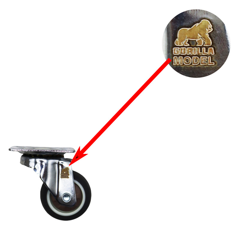 چرخ کفی‌دار گردان مدل گوریلا کد YP-GARDAN-35MM