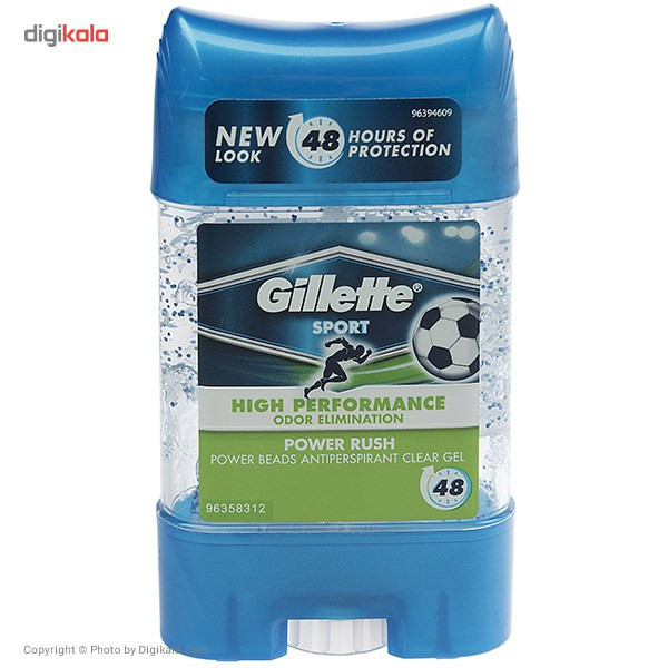 ژل شفاف ضد تعریق مردانه ژیلت مدل Power Beads Power Rush حجم 75 میلی لیتر