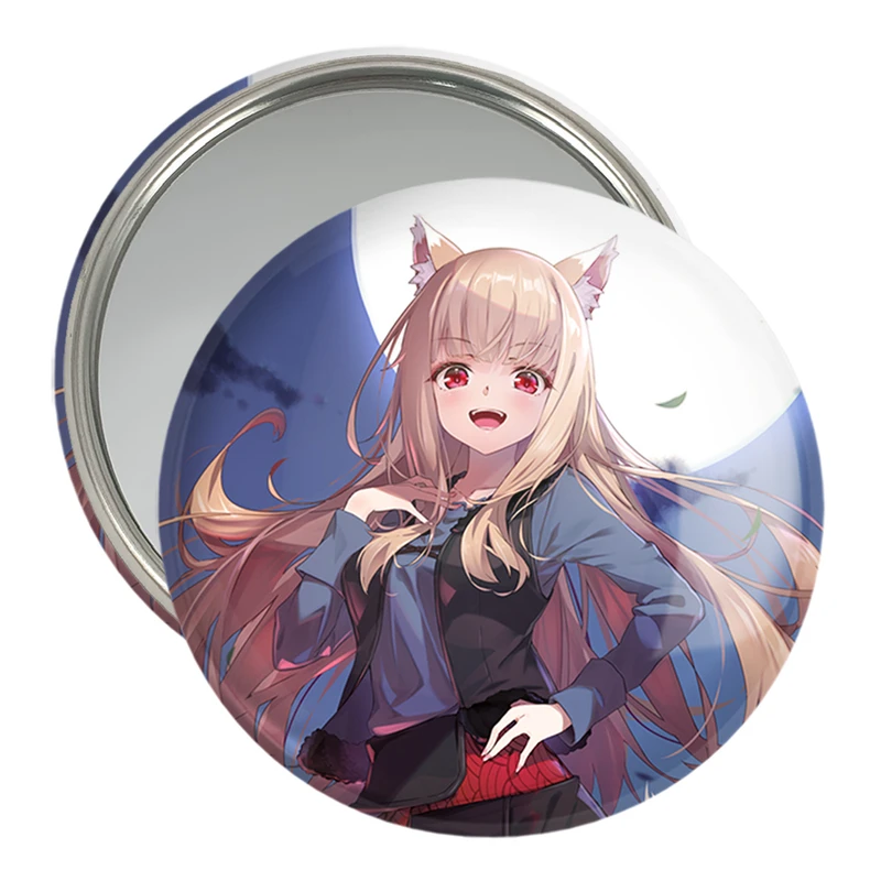 آینه جیبی خندالو مدل هولو انیمه ادویه و گرگ کد 36139