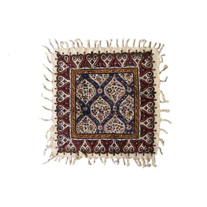 رومیزی قلمکار ممتاز اصفهان اثر عطريان طرح حصیری مدل G99سایز 30*30 سانتی متر