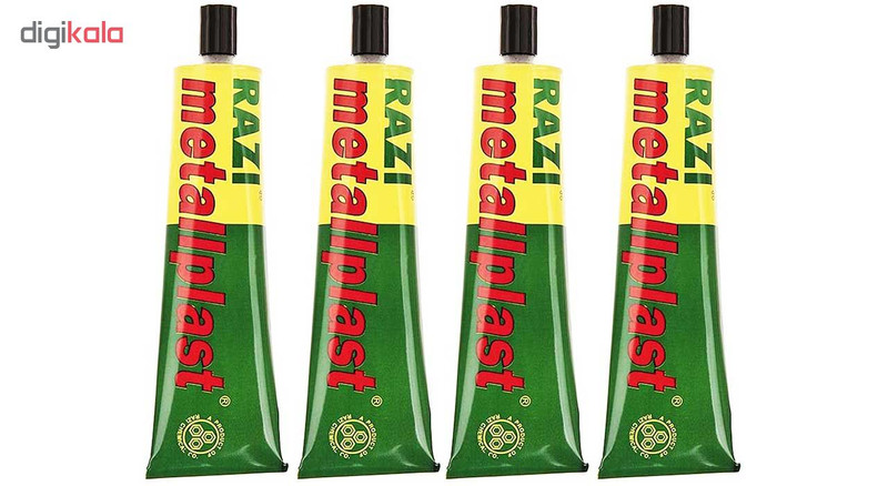 چسب آهن رازی مدل Metallplast حجم 100 میلی لیتر بسته 4 عددی