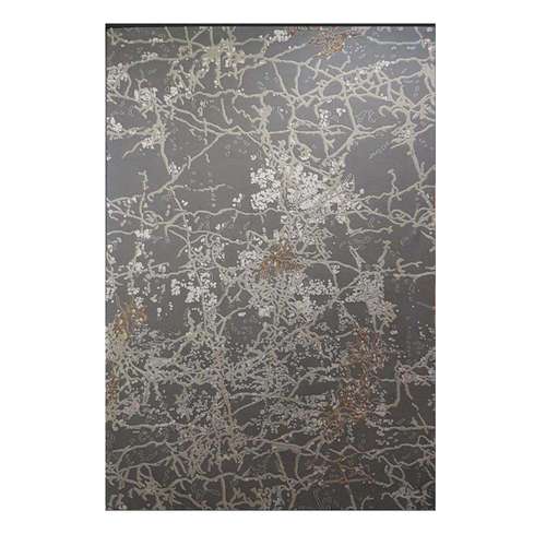 فرش ماشینی طرح پلاتینیوم کد 6012 زمینه طوسی