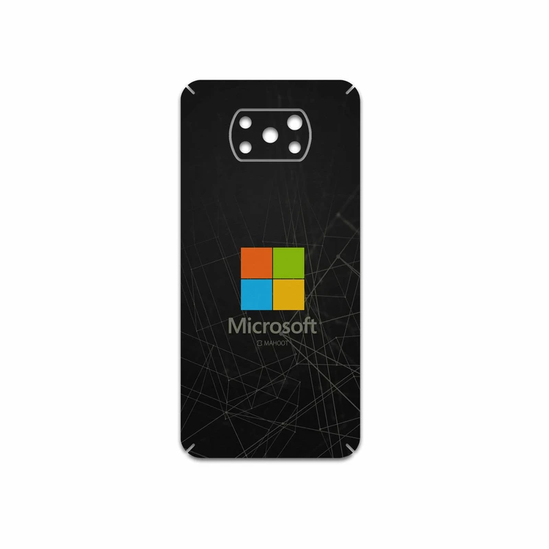 برچسب پوششی ماهوت مدل Microsoft-Logo مناسب برای گوشی موبایل شیائومی Poco X3 Pro