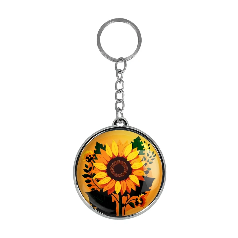 جاکلیدی خندالو طرح گل آفتابگردان مدل دوطرفه کد 2954529546