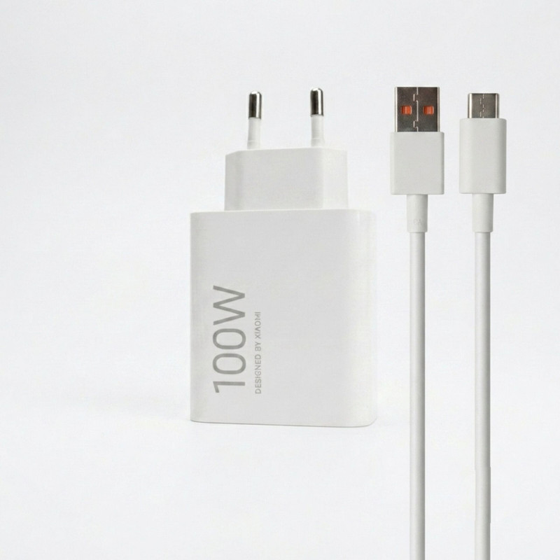شارژر دیواری ۱۰۰ وات مدل MDY-19-ER به همراه کابل تبدیل USB-A به USB-C