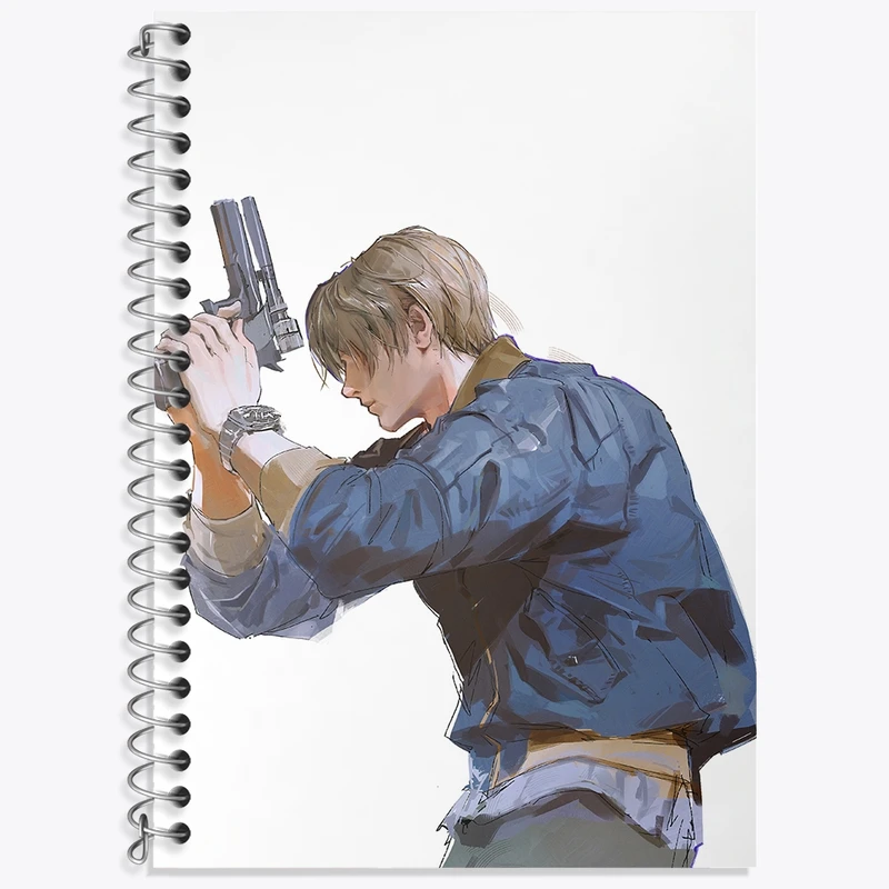 دفتر زبان 50 برگ خندالو مدل دو خط طرح بازی رزیدنت اویل (Resident Evil) کد 31657