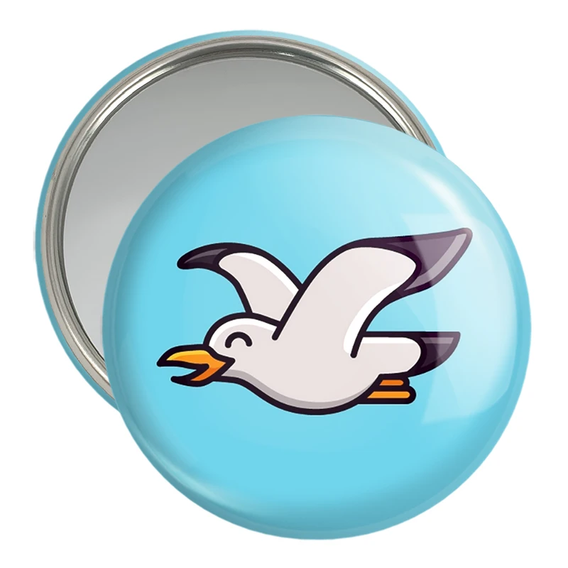 آینه جیبی خندالو مدل حیوانات بامزه مرغ دریایی کد 28172