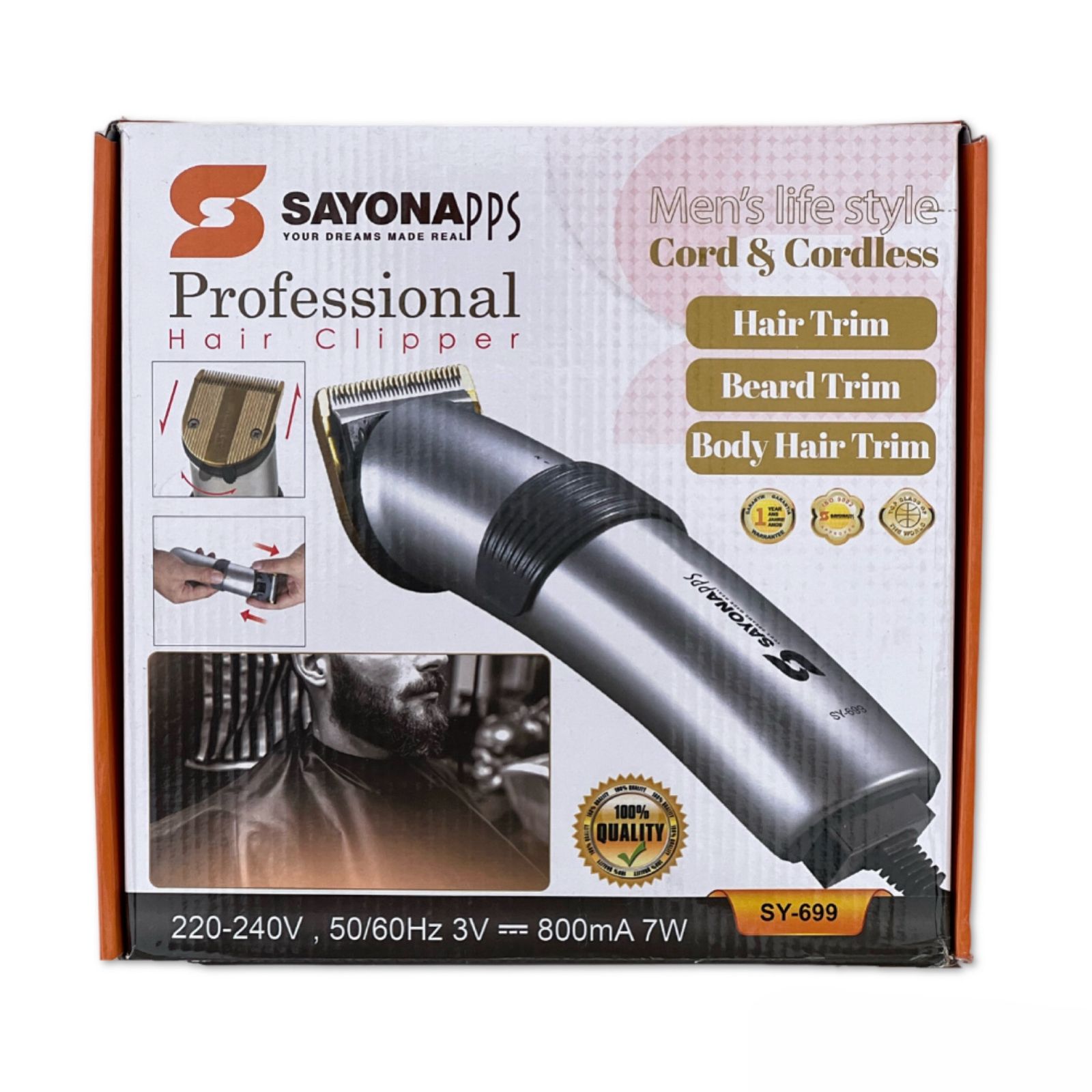 ماشین اصلاح موی سر و صورت سایونا مدل SY-699 -  - 4