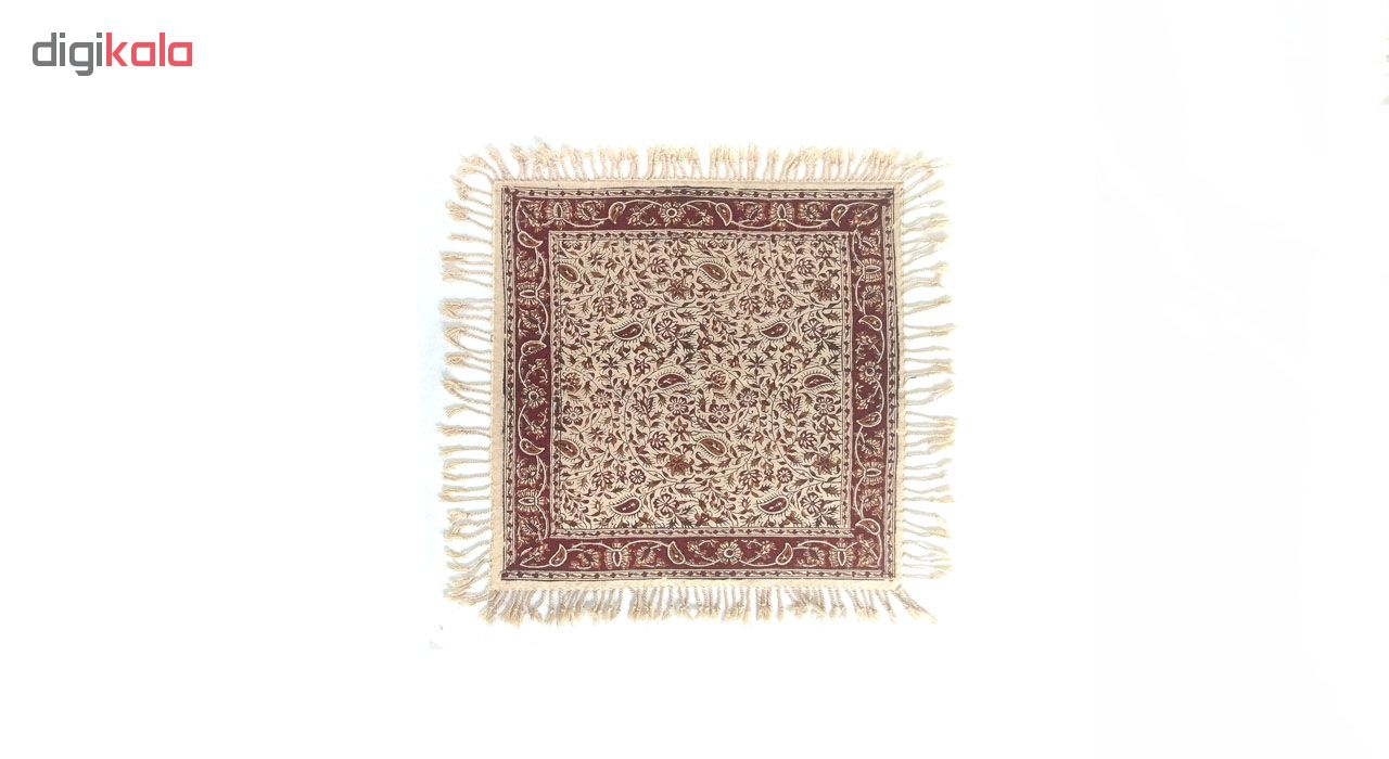 سفره قلمکار لوح هنر طرح درهم بادامی کد 1145