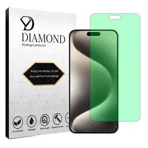 Diamond Tough model Green light screen protector suitable for Apple iPhone 15 Pro Max mobile phone