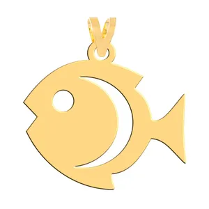 آویز گردنبند طلا 18 عیار زنانه فرشته مدل ماهی  WNL-000399