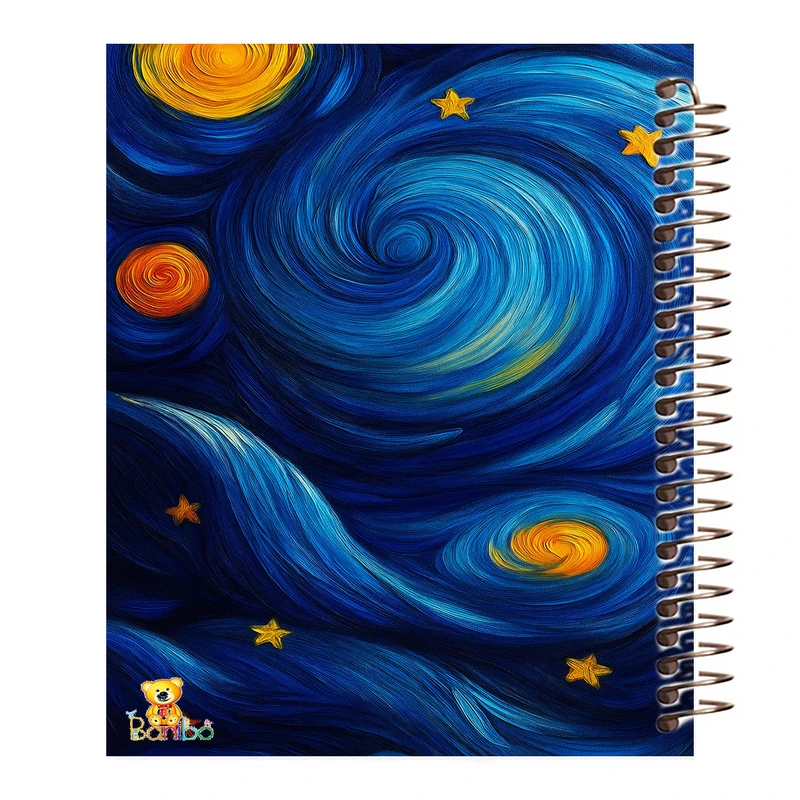دفتر مشق 100 برگ بانیبو طرح  شب پرستاره کد 2741