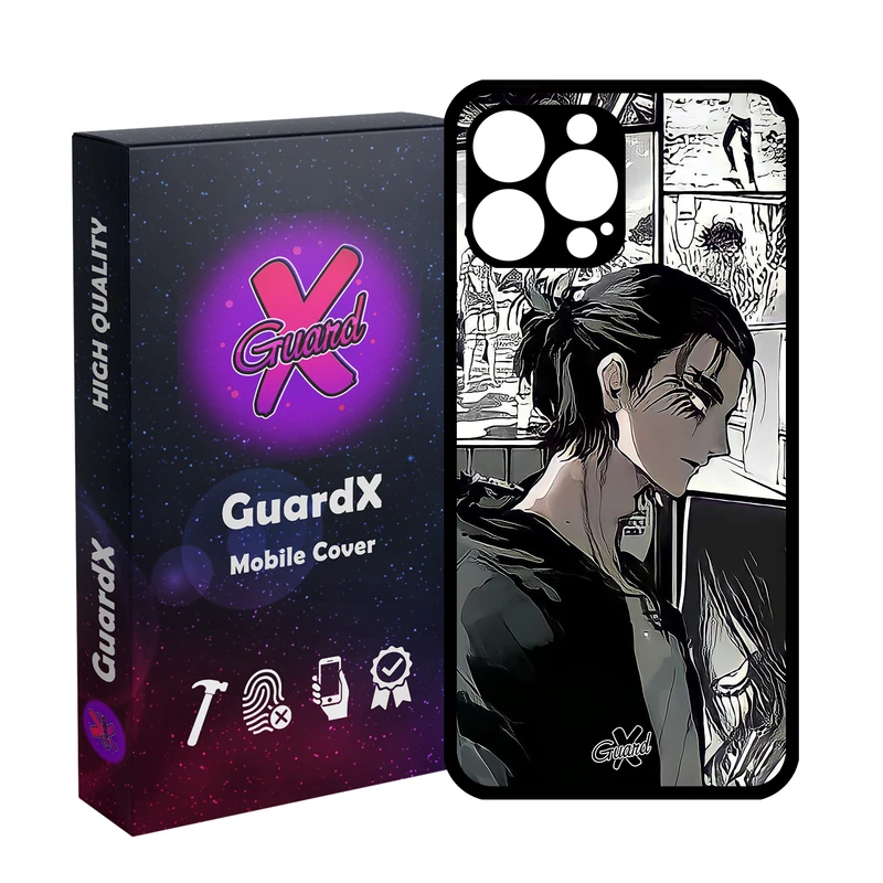 کاور گارد ایکس طرح Eren Yeager Anime مدل Glass10442 مناسب برای گوشی موبایل اپل iPhone 13 Pro Max