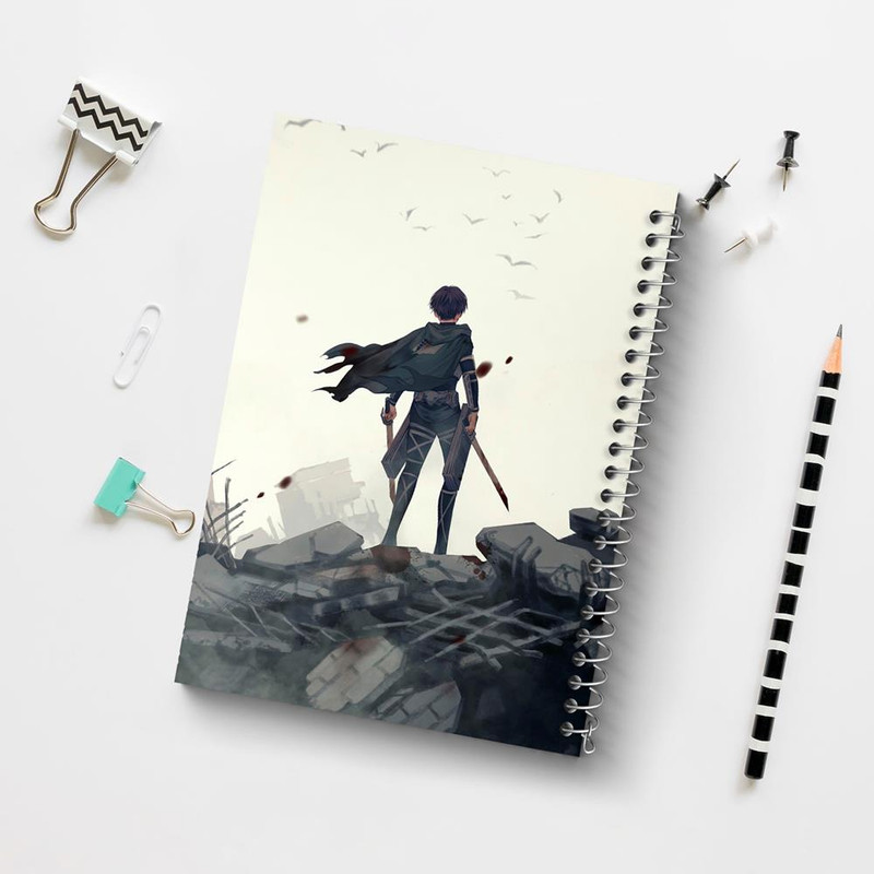 دفتر مشق 100 برگ خندالو طرح لیوای انیمه اتک آن تایتان Attack on Titan کد 18574