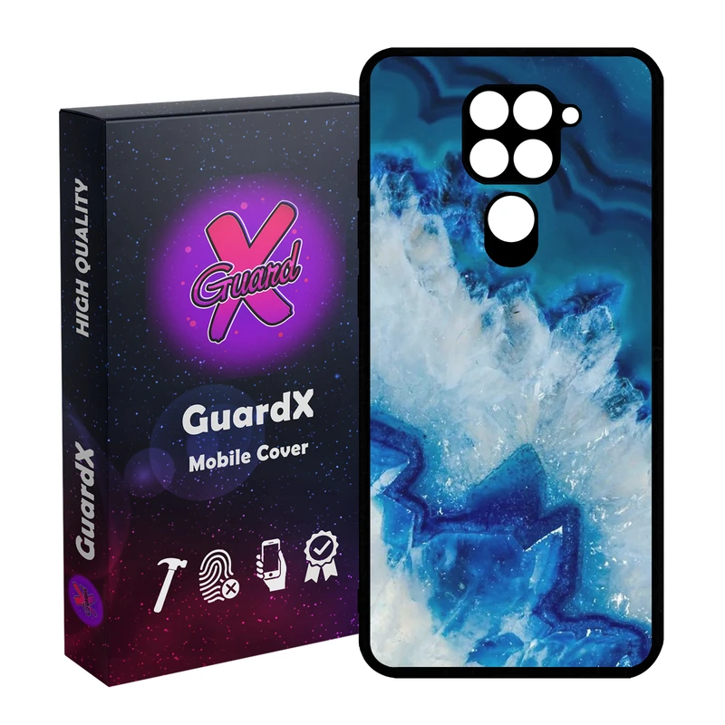 کاور گارد ایکس طرح Blue مدل Glass10407 مناسب برای گوشی موبایل شیائومی Redmi Note 9