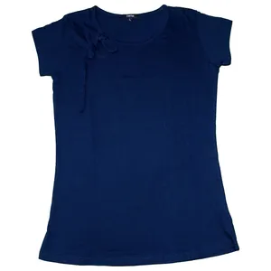 تی شرت آستین کوتاه زنانه مدل آی دبلیو آی ای یقه گره ای کد 010