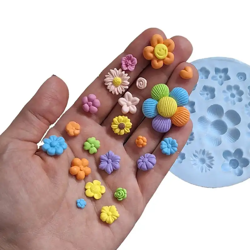 سیلیکون قالب گیری مدل گل های خمیری