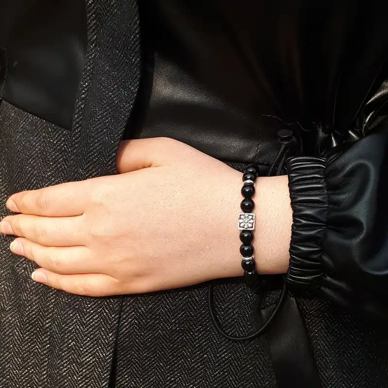 دستبند نقره پرمون مدل لوتوس