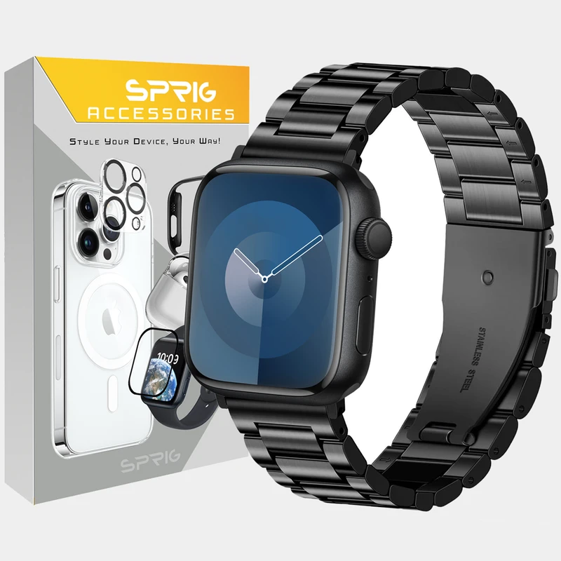 بند اسپریگ مدل 3Row مناسب برای اپل واچ سری SE2021/7/8/9 سایز 45 میلی متری