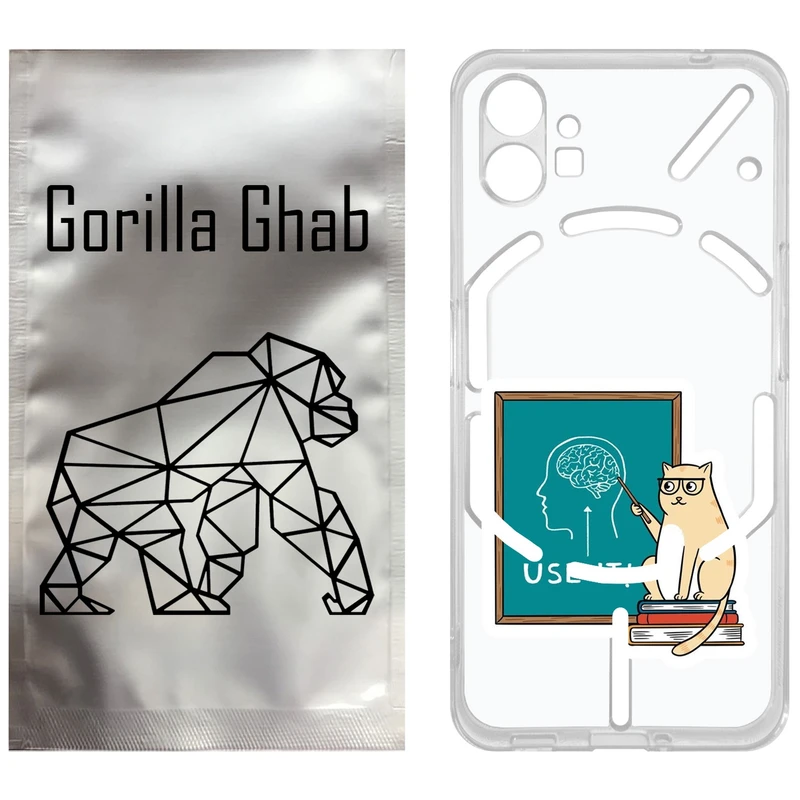 کاور گوریلا قاب مدل CLG کد 95 طرح گربه عاقل مناسب برای گوشی موبایل ناتینگ فون Phone 1