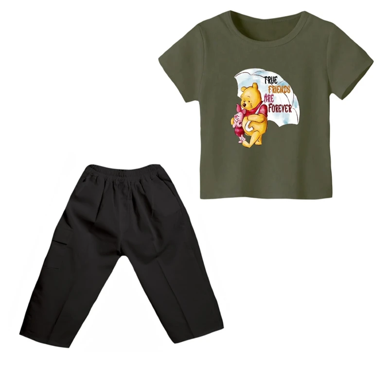 ست تی شرت و شلوارک پسرانه مدل پو کد 50