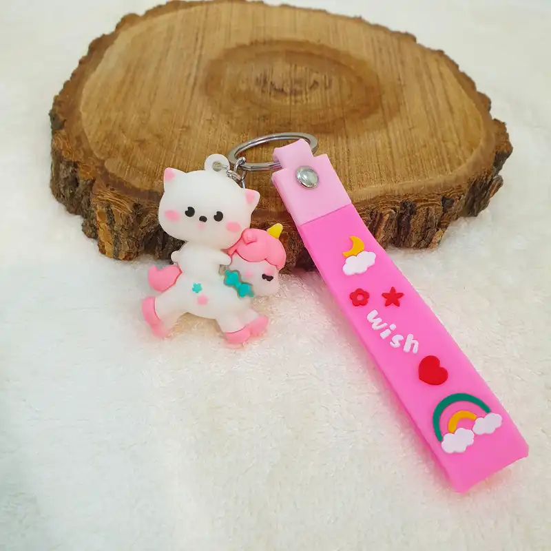 جاکلیدی مدل سیلیکونی طرح یونیکورن اسب تک شاخ و گربه کد DB20