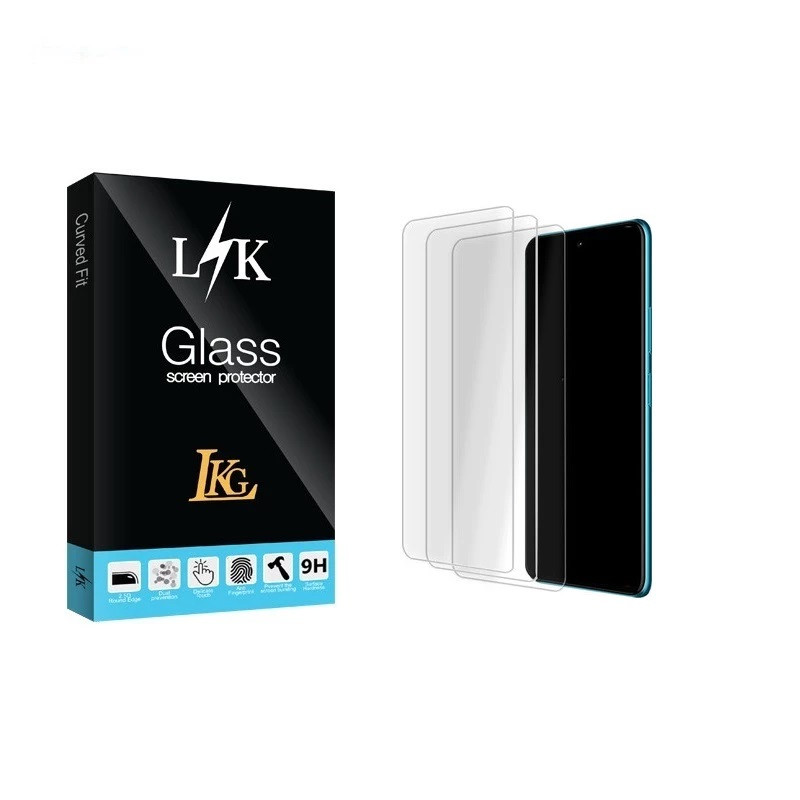 محافظ صفحه نمایش شیشه ای ال کا جی مدل LK مناسب برای گوشی موبایل سامسونگ Galaxy A51 4G/5 G/S22plus/S21FE/ A52 5G \ A53 5G \ M31s \ S20 FE \ A52s \ A53s/P40 LITE بسته سه عددی