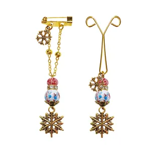 ست گیره روسری و سنجاق سینه زنانه مدل برف