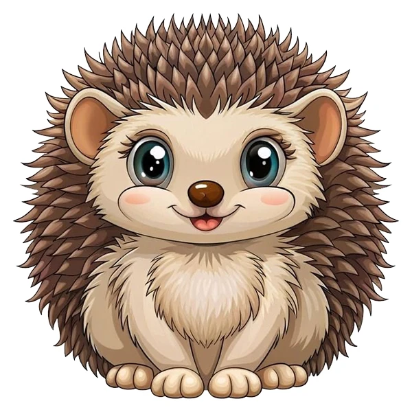 استیکر پارچه و لباس پاد آفرین طرح جوجه تیغی بامزه کد 1551