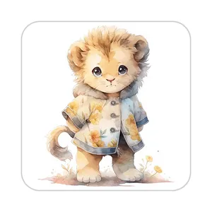 زیر لیوانی کاکتی طرح شیر مدل mp24301