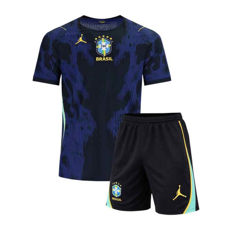 ست تی‌شرت آستین کوتاه و شلوارک ورزشی مردانه مدل برزیل Away WC 2026