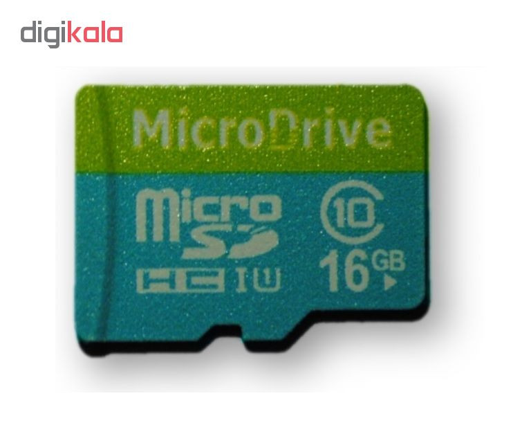 کارت حافظه microSDHC مدل DR8005 کلاس 10استاندارد HC ظرفیت 16 گیگابایت میکرو درایو وکیوم آبی به همراه آداپتور SD