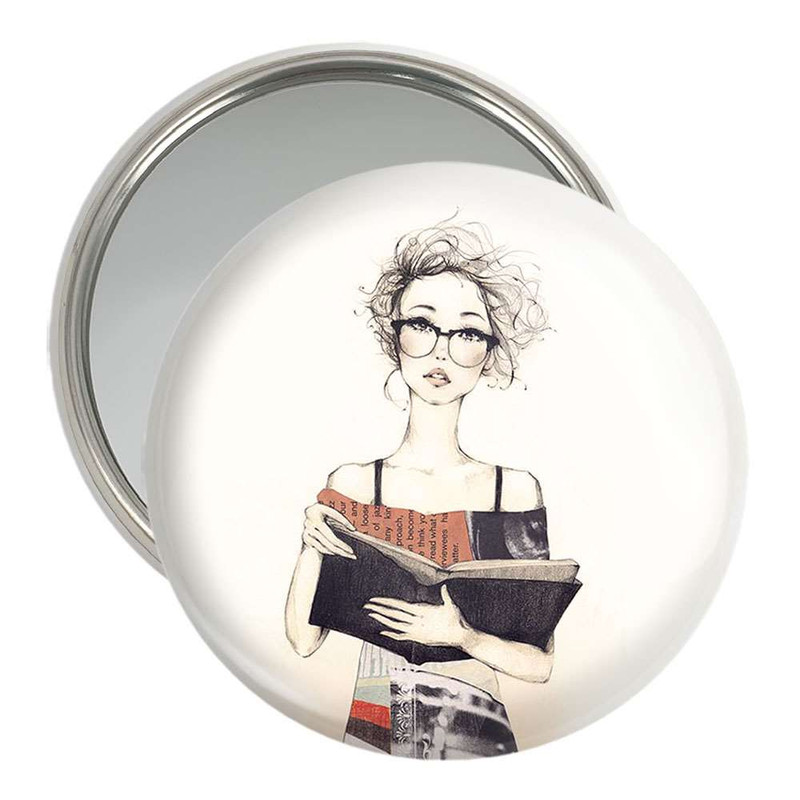 آینه جیبی خندالو مدل دختر  کد 5554