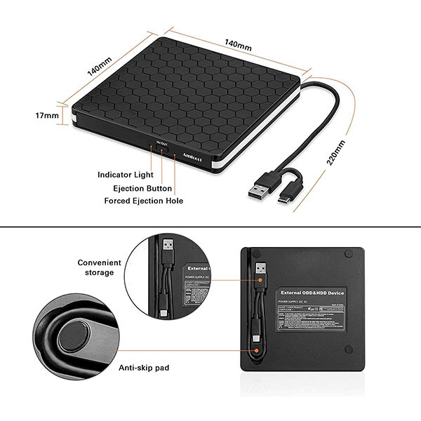 درایو dvd اکسترنال مدل Amicool 2