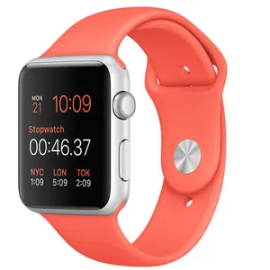 ساعت مچی هوشمند اپل واچ مدل 42mm Silver Aluminium Case With Orange Sport Band