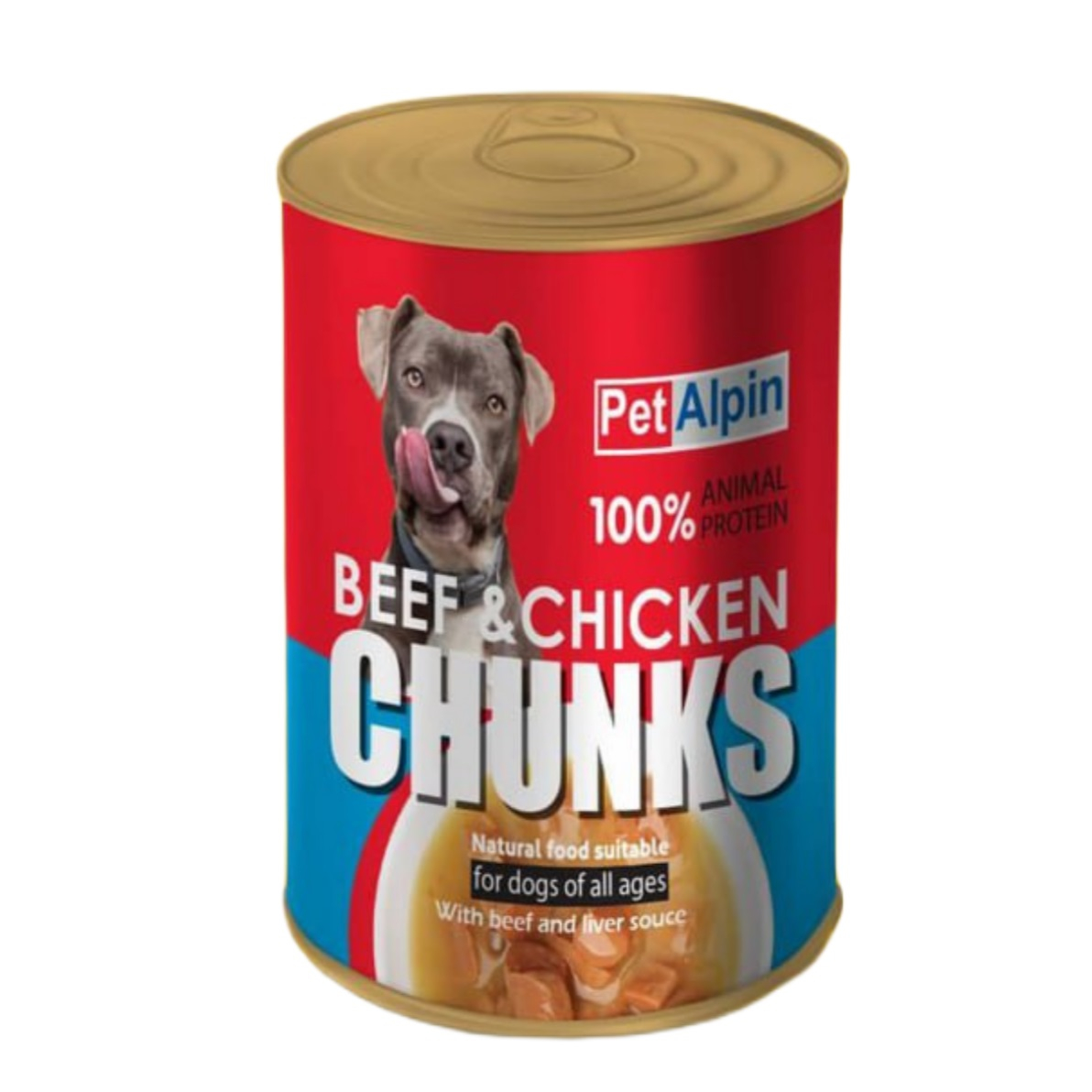 بهترین قیمت کنسرو سگ پت آلپین مدل چانک مرغ و گوشت وزن 380 گرم ارسال سراسر ایران