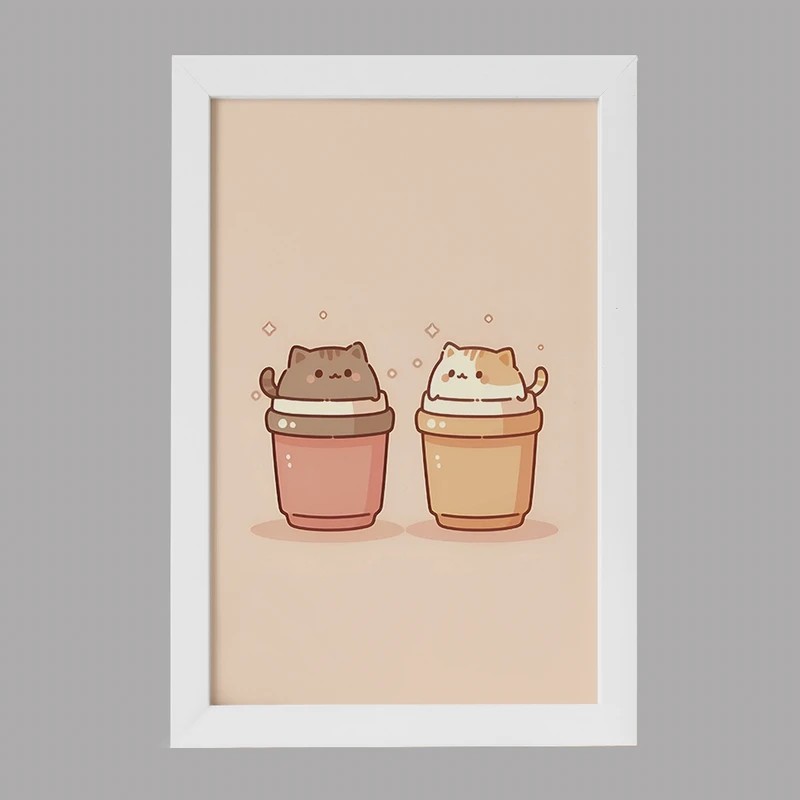 تابلو خندالو مدل گربه های بامزه کد F5549